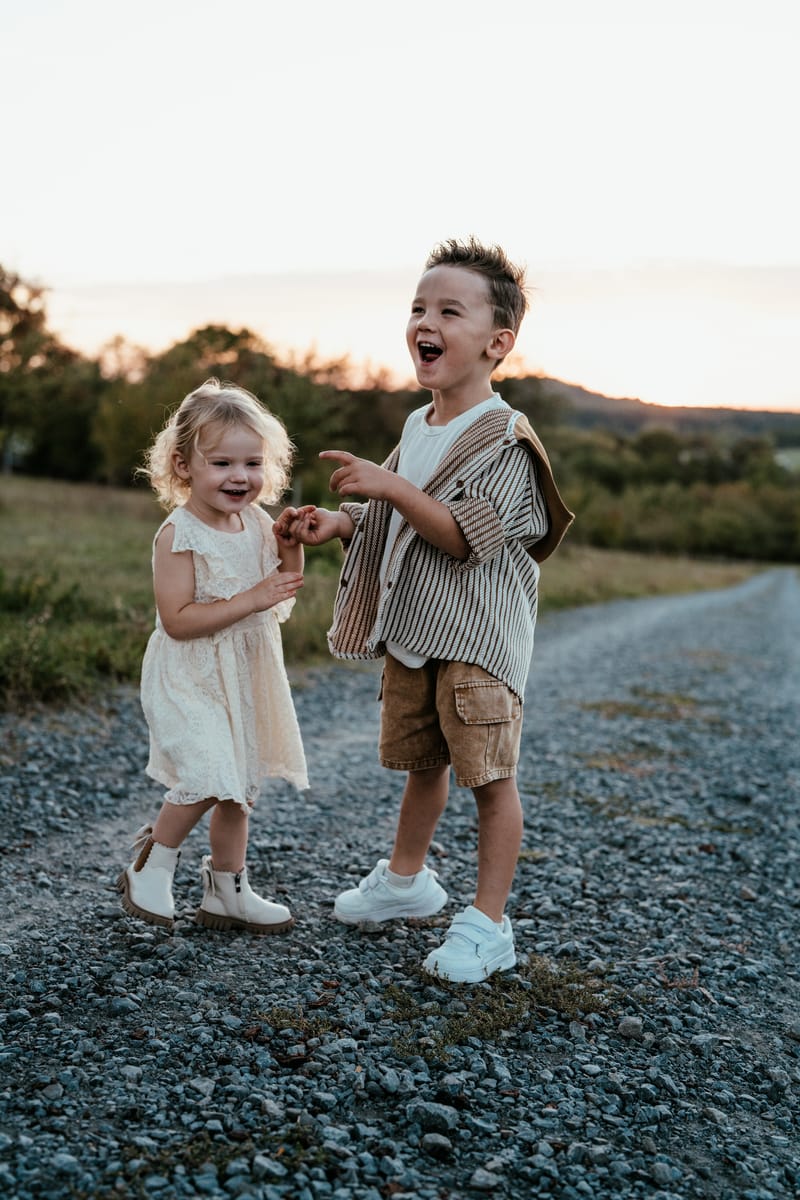 Familienfotografie, Eine Stunde im Abendlicht um 18:26 Uhr