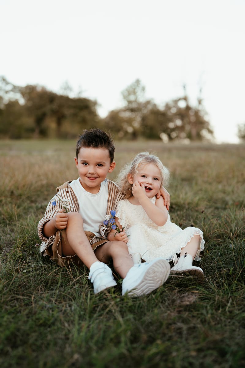 Familienfotografie, Eine Stunde im Abendlicht um 18:39 Uhr