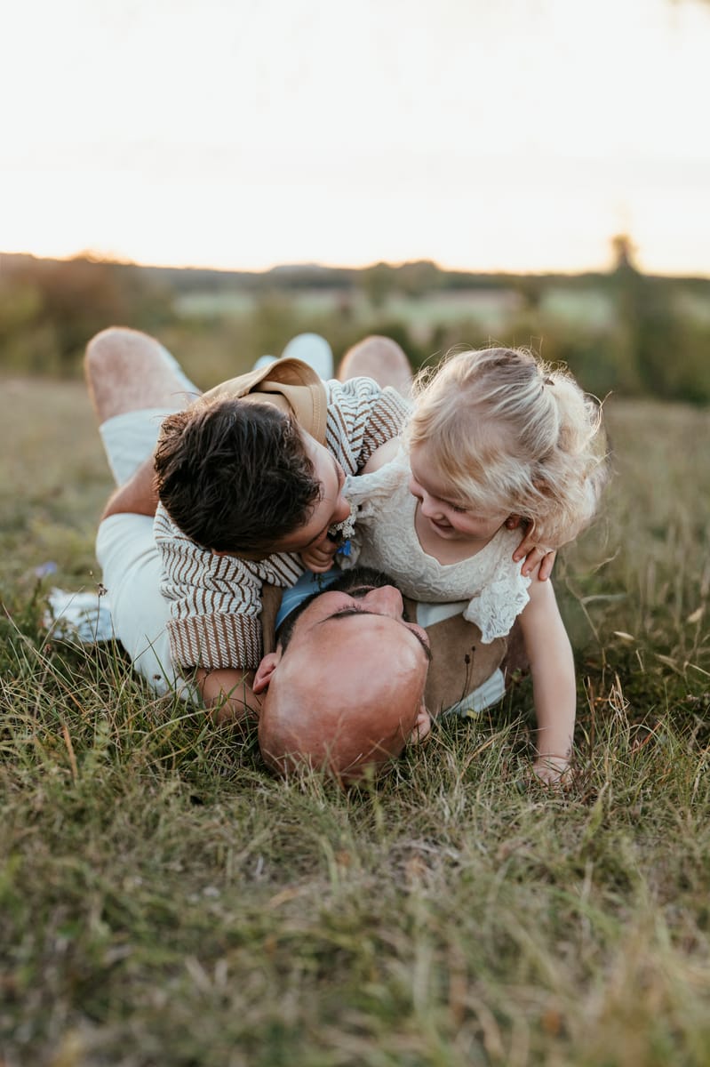 Familienfotografie, Eine Stunde im Abendlicht um 18:45 Uhr