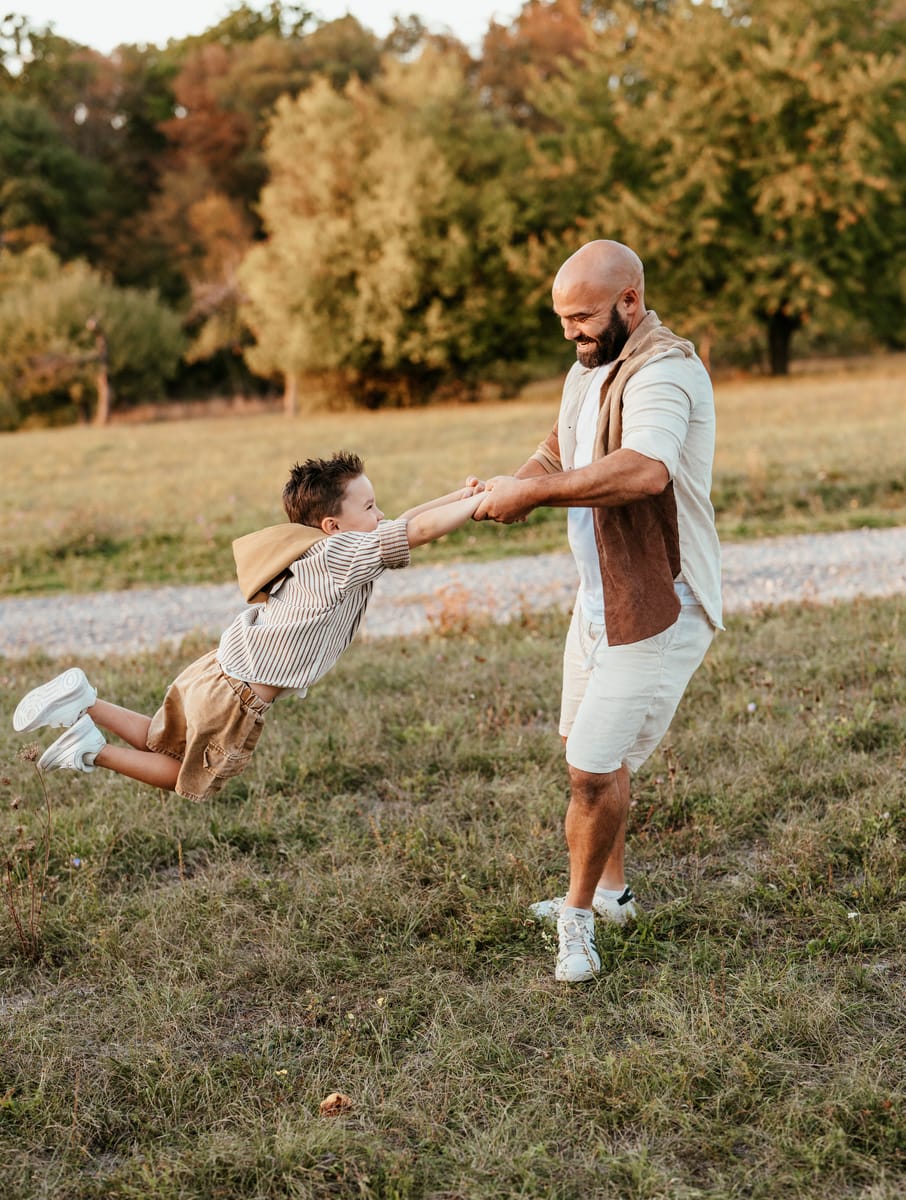Familienfotografie, Eine Stunde im Abendlicht um 18:57 Uhr