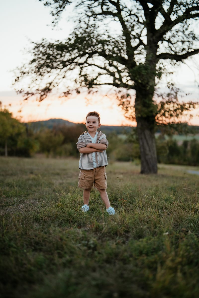 Familienfotografie, Eine Stunde im Abendlicht um 19:10 Uhr