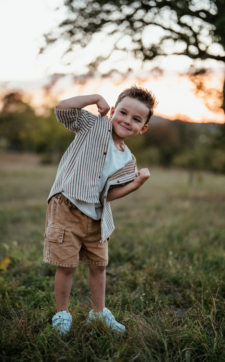 Familienfotografie, Eine Stunde im Abendlicht um 19:12 Uhr